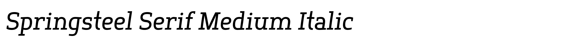 Springsteel Serif Medium Italic image